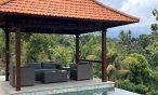 Villa Suatu Hari gazebo pool at Tenang Saja Villas